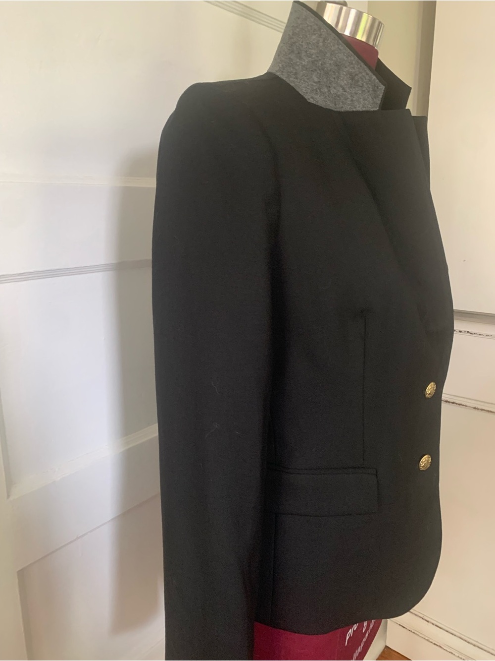 J.Crew Dark Academia Classic Black Women's Blazer - Tailored Two-Button Jacket - Picture 2 of 10